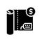 textile price glyph icon vector illustration