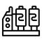 Textile production equipment icon, outline style