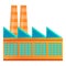 Textile production factory icon, cartoon style