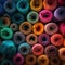 textile, rolls scrolls pattern rainbow colorful poster background wall art.