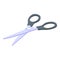 Textile scissors icon, isometric style