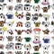 Textile seamless pattern of internet memes Nichosi