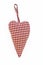 Textiles heart in the style shabby isolated