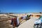 Textiles for sale on the beach, Zahara de los Atunes, Spain.