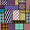 Textille patchwork pattern. Seamless Vector image. Fabric pattern