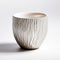 Textural Landscapes: A White Cup With Grain Design