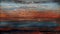 Textural Layers Of Blue Sky And Red Sunset Art Piece