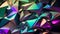 texture and abstract full-frame background of iridescent metal, neural network generated art