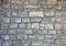 Texture of the ancient gray brick wall