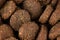 Texture of animal feed dogs or cats