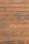 The texture and background of the wall with a decorative brown striped surface imitating brickwork