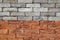 The texture of the brick wall of different colors for construction. Facing building material