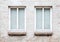 Texture of brick wall with two windows