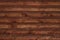 Texture of brown shabby wooden fence. Old wooden boards with nails. Pattern of wooden surface of logs. Background of old  shabby t