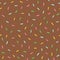 Texture of chocolate icing donut. Sweet seamless pattern. Endless print for kids.