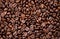 Texture of coffee beans. black coffee,