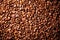 Texture coffee beans closeup