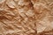 Texture of crumpled kraft paper for background
