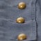 Texture, dark blue fabric with brass buttons, cages, background