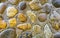 Texture detail of wall with rocks stones brick bricks Mexico