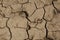 the texture of dried clay and sandy soils cracks