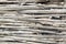 Texture of fence of woven willow twigs for background