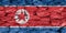 The texture of the flag Democratic People`s Republic of Korea