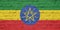 Texture of a flag of Ethiopia