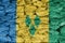 Texture of the flag of Saint Vincent and the Grenadines