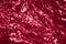 Texture foil Viva Magenta color. Background for your design. Crumpled colored Viva Magenta foil.