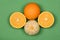 Texture of fresh ripe orange. Closeup macro of grapefruit pulp