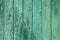 Texture of a green wooden planks