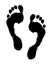 Texture of human footprint