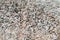 Texture of natural carved solid strong rough textured mineral gray brown stone cobblestone walls of the rock. Stone background