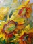 Texture oil painting, flowers, art, painted color image, paint,
