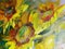 Texture of oil paintings, flowers, painting fragment of painted