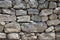 Texture of old dilapidated shabby sandstone masonry of wild natural sandstone stones wall foreground closeup