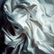 Texture pattern crumpled white fabric background - AI generated image