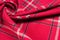 texture, pattern. Scottish tartan pattern. Red and black wool p