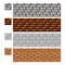 Texture for platformers pixel art vector - brick stone and steel wall