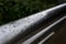 Texture of raindrop on steel pipe.