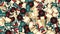 The texture is a seamless pattern of old vintage retro electronics technology from 70`s, 80`s, 90`s