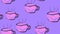 Texture seamless pattern of ultra-violet cups of mugs with a handle of hot delicious invigorating black coffee painted with a