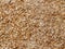 Texture of small sawdust in brown color. Artistic object. Designer material.
