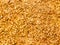Texture of small sawdust in yellow color. Artistic object. Designer material.