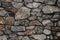The texture of a stone medieval castle wall with natural defects. Scratches  cracks  crevices  chips  dust  roughness  abrasion.