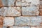 Texture of a stone wall made of large blocks. Elements of the building of ancient antiquity