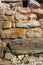 The texture of the stone walls of the Solovetsky monastery.