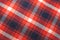 Texture of tablecloth, gingham pattern in red, white and navy blue, checked pattern