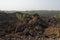 The texture of the volcanic lava in Tenerife Teide